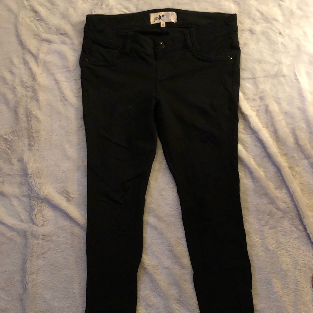 Jolt black skinny stretch pants